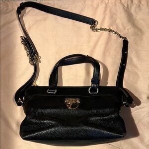 Elegant Versace Black Leather Handbag